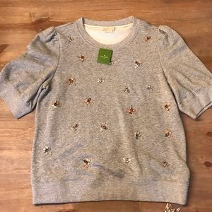 KATE SPADE  “NEW” short sleep sweatshirt